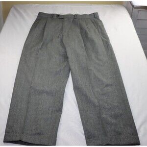 Vintage CHAPS Ralph Lauren Dress Pants 33 Wool Trousers Casual Grey Mens